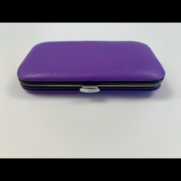 Travel Groom Set- Purple Faux Leather Shell Case - NWT - Picture 5 of 8